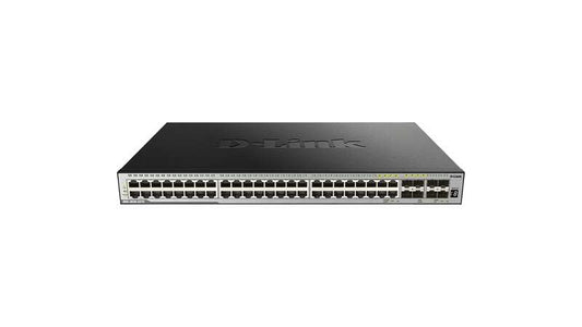 D-Link Switch Gestionable 44 Puertos 10/100/1000 BASE-T + 4 Puertos Combo 1000 BASE-T/SFP + 4 Puertos 10GbE SFP+