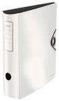Leitz Active Solid Archivador de Palanca para formato A4 - Lomo Ancho Redondeado de 75mm - Mecanismo de 180° - Cierre con Goma Elastica - Color Blanco