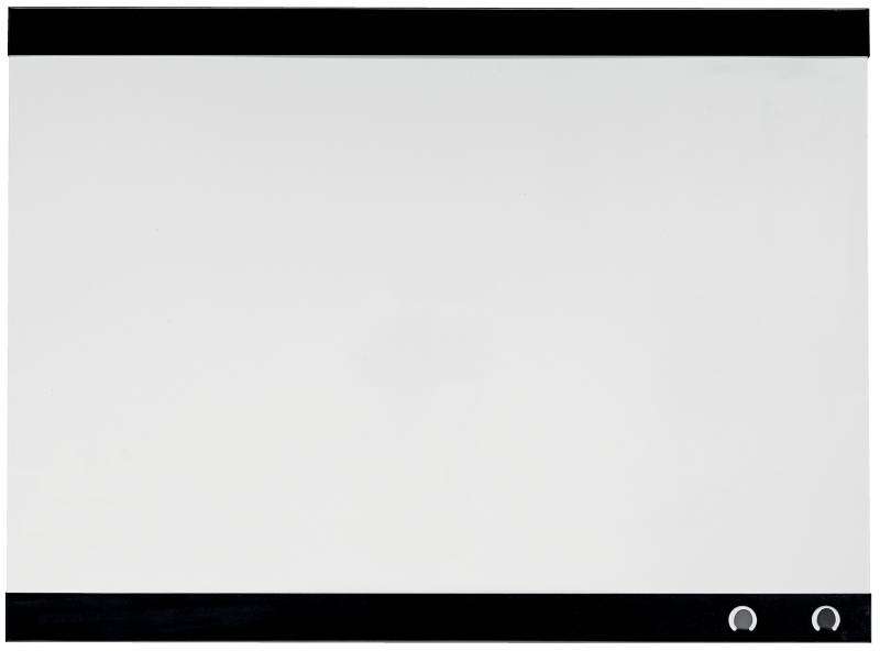 Nobo Pizarra Blanca Magnetica Pequeña con Clip para Notas 430x580mm - Diseño sin Marco - Funciones de Gancho - Color Blanco