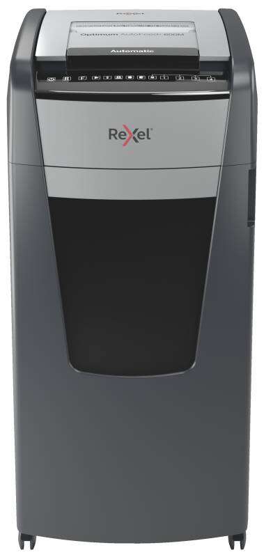 Rexel Optimum Autofeed 600M Destructora Automatica de Microcorte - Alimentacion Automatica de Hasta 600 Hojas - Nivel de Ruido Ultra Silencioso - Color Negro