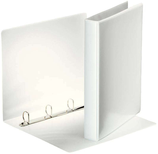 Esselte Carpeta Canguro Gama Basica A4 4 Anillas 4D 25mm - Color Blanco - Cantidad: 10
