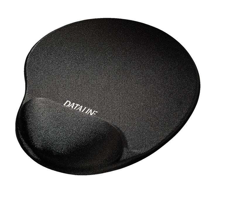 Esselte Dataline All in One Alfombrilla con Reposamuñecas Relleno de Gel - Medidas 300x260x35mm - Lycra Lavable - Base Antideslizante - Control del Raton Mejorado - Color Negro