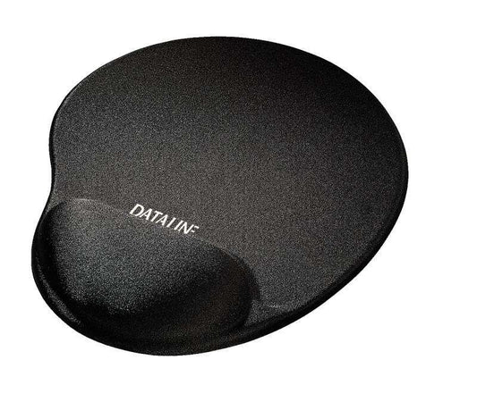 Esselte Dataline All in One Alfombrilla con Reposamuñecas Relleno de Gel - Medidas 300x260x35mm - Lycra Lavable - Base Antideslizante - Control del Raton Mejorado - Color Negro