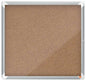Nobo Vitrina para 6 Hojas A4 con Superficie de Corcho - 752x692x37mm - Puerta de Cristal de Seguridad - Marco de Aluminio - Color Natural