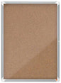 Nobo Vitrina para 9 Hojas A4 con Superficie de Corcho - 1000x752x37mm - Puerta de Cristal de Seguridad - Marco de Aluminio - Color Natural