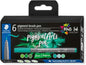 Staedtler 371 Pack de 6 Rotuladores Punta de Pincel Suave - Colores Vivos y Brillantes - No Amarillea con el Paso del Tiempo - Nueva Tinta Multi Ink - Pigmentos de Primera Calidad - Colores Verdes/Turquesas Surtidos