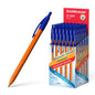 Erichkrause R-301 Naranja Matic Boligrafo Retractil Punta 0.7mm - Cuerpo Hexagonal Opaco - Tinta de Secado Rapido - Color Azul - Cantidad: 50