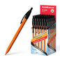 Erichkrause Boligrafo Automatico R-301 Naranja Matic 07 - Cuerpo Hexagonal Opaco - Grip - Punta de 07mm - Tinta de Secado Rapido - Color Negro - Cantidad: 50