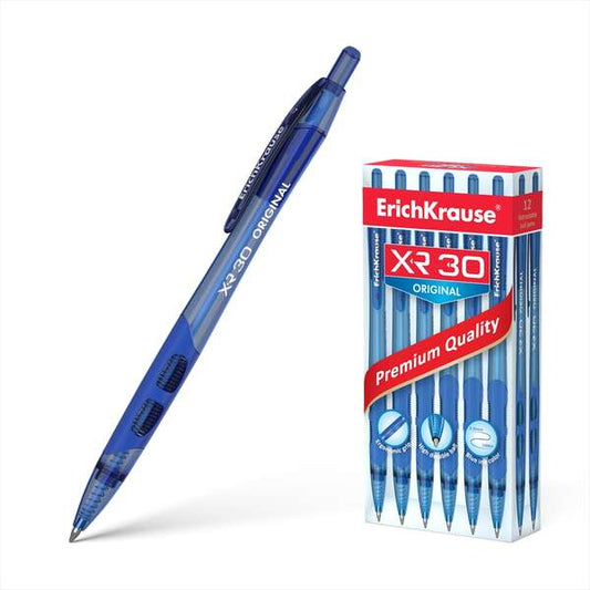 Erichkrause Boligrafo Automatico Xr-30 - Cuerpo Translucido Redondo - Zona de Agarre Ergonomica - Pu