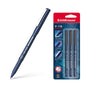 Erichkrause F-15 Pack de 3 Rotuladores Punta Fina - Trazo de 0.6mm - Clip Metalico - Color Negro, Az
