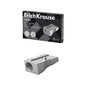Erichkrause Ferro Sacapuntas de Aluminio con Agarre Ergonomico - Orificio de 8mm - Cuchilla de Acero al Carbono - Color Aluminio - Cantidad: 24