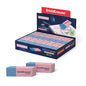 Erichkrause Hybrid Borrador de Doble Cara - Diferente Grado de Dureza - Caucho Termoplastico Hipoalergenico - Color Rosado y Azul - Cantidad: 42