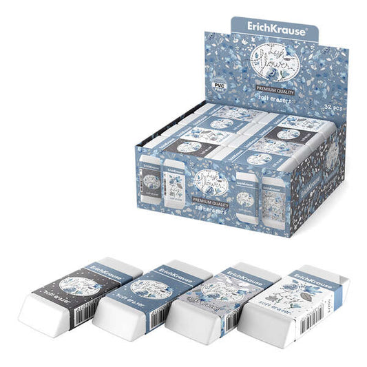 Erichkrause Goma de Borrar Frozen Beauty - Diseño Inspirado en Frozen - Color Azul - Cantidad: 32