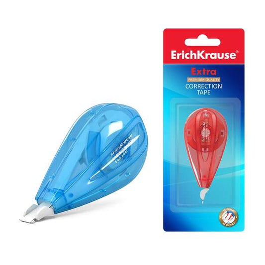 Erichkrause Extra Cinta Correctora 5mmx6m - Ideal para Correccion Rapida y Segura - Secado Inmediato - Colores Surtidos Aleatorios - Cantidad: 12