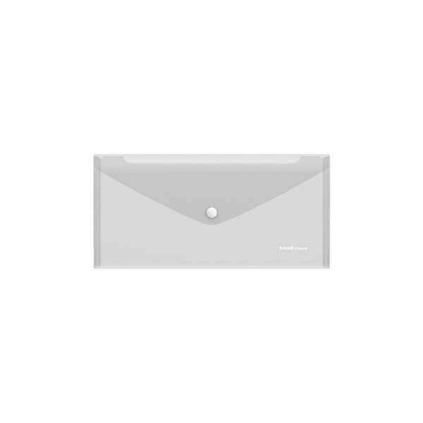 Erichkrause Fizzy Classic Travel Sobre Portadocumentos - Ideal para Documentos de Viaje - Fabricado en Plastico - Textura Rugosa - Transparente - Cantidad: 12