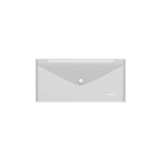 Erichkrause Fizzy Classic Travel Sobre Portadocumentos - Ideal para Documentos de Viaje - Fabricado en Plastico - Textura Rugosa - Transparente - Cantidad: 12