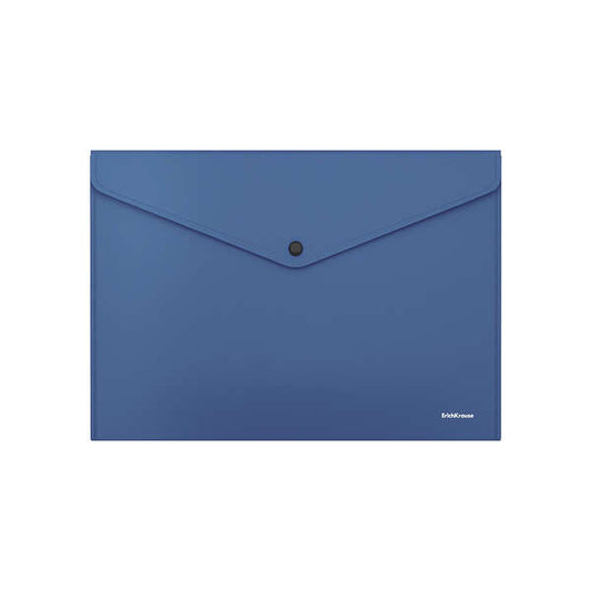 Erichkrause Fizzy Classic Sobre Portadocumentos ?4 - Fabricado en Plastico Opaco - Textura Rugosa - Color Azul - Cantidad: 12