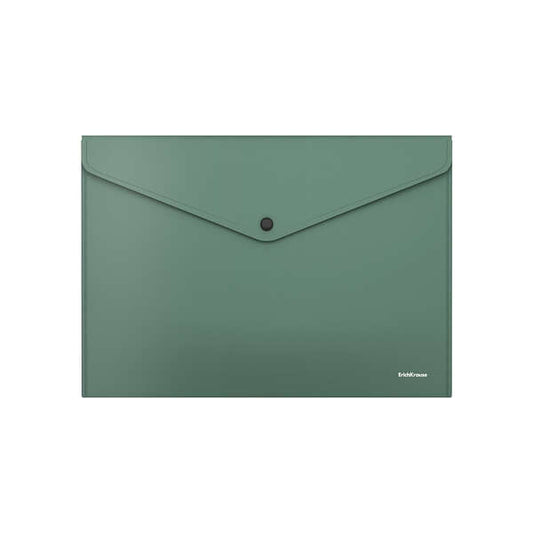 Erichkrause Fizzy Classic Sobre Portadocumentos ?4 - Fabricado en Plastico Opaco - Textura Rugosa - Color Verde - Cantidad: 12