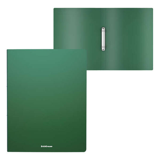 Erichkrause Carpetas Anillas Matt Classic - 2 Anillas de 24mm - Tamaño A4 - Color Verde - Cantidad: 4