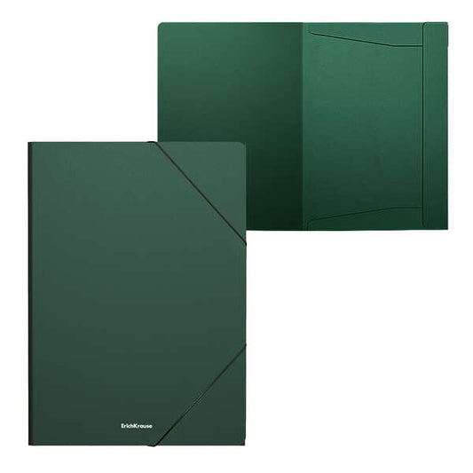 Erichkrause Matt Classic Carpeta Solapas A4 - Fabricada en Polipropileno - Color Verde - Cantidad: 4