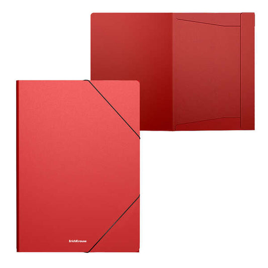 Erichkrause Matt Classic Carpeta Solapas A4 - Fabricada en Polipropileno - Color Rojo - Cantidad: 4