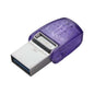 Kingston DataTraveler microDuo 3C Memoria USB-A + USB-C 256GB 3.2 Gen 1 - Velocidad de Lectura 200 MB/s - Tapon Protector (Pendrive)