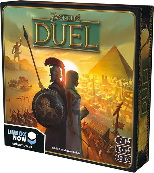 7 Wonders Duel Juego de Tablero - Tematica Historia - 2 Jugadores - A partir de 10 Años - Duracion 30min. aprox.