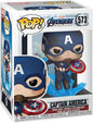 Funko Pop Marvel Avengers Endgame Capitan America con Escudo Roto y Mjolnir - Figura de Vinilo - Altura 9cm aprox.