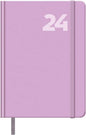 Dohe Capri Agenda Anual - Dia Pagina - Cubierta en Papel Impreso Plastificado Mate - Cierre de Goma Elastica - Sabado y Domingo misma Pagina - Tamaño 14x20cm - Color Violeta