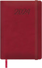 Dohe Manaos Agenda Anual - Dia Pagina - Cubierta en Polipiel - Cierre con Goma Elastica - Sabado y Domingo misma Pagina - Tamaño 15x21cm - Color Burdeos