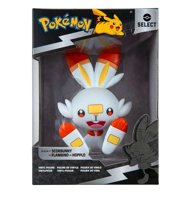 Jazwares Pokemon Scorbunny - Figura de Coleccion - Altura 10cm aprox. - Fabricada en Vinilo