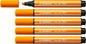 Stabilo Pen 68 MAX Rotulador - Punta de Fibra Biselada - Trazo entre 1-5mm aprox. - Tinta a Base de Agua - Color Naranja - Cantidad: 5