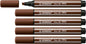 Stabilo Pen 68 MAX Rotulador - Punta de Fibra Biselada - Trazo entre 1-5mm aprox. - Tinta a Base de Agua - Color Marron - Cantidad: 5