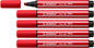 Stabilo Pen 68 MAX Rotulador - Punta de Fibra Biselada - Trazo entre 1-5mm aprox. - Tinta a Base de Agua - Color Rojo Carmin - Cantidad: 5