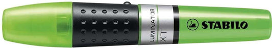 Stabilo Iluminator Marcador Fluorescente - Mayor Suministro de Tinta - Zona de Agarre - Trazo entre 2 y 5mm - Color Verde - Cantidad: 5