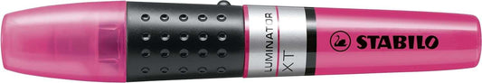 Stabilo Iluminator Marcador Fluorescente - Mayor Suministro de Tinta - Zona de Agarre - Trazo entre 2 y 5mm - Color Rosa - Cantidad: 5