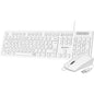 Subblim Combo Business Slim Silencioso - Teclado y ratón - Ergonómico y resistente a salpicaduras - Conector USB Plug & Play - Ratón con precisión de 1200 DPI - Color Blanco