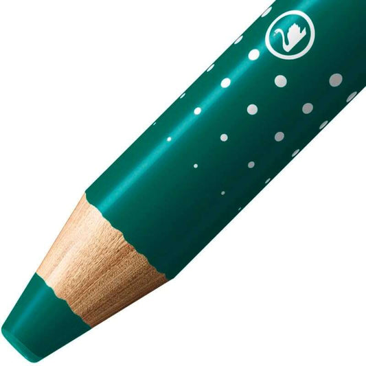 Stabilo MARKdry Marcador para Pizarra - Mina XXL de 10mm - Madera 100% Certificada PRFC - Color Verde - Cantidad: 5