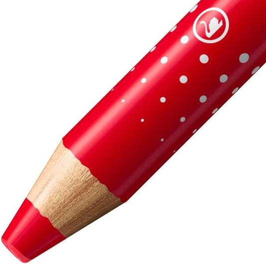 Stabilo MARKdry Marcador para Pizarra - Mina XXL de 10mm - Madera 100% Certificada PRFC - Color Rojo - Cantidad: 5