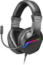 Mars Gaming Auriculares MH122 Ultraligeros con Iluminacion FRGB Rainbow - Sonido Hi-Fi Ultra-Bass Spatial Sound - Diseño Ergonomico - Cancelacion de Ruido Pasiva - Compatibilidad Total Multiplataforma - Color Negro