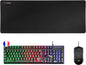 Mars Gaming Pack Premium Teclado Hibrido H-MECH - Raton Ultra Ligero 10K - Alfombrilla XXL - Compatibilidad Universal - Tecnologia H-MECH - Iluminacion FRGB Rainbow - Raton 69g con Cable Feather - Sensor Optico de 10000 DPI - Switches Mecanicos KAILH - Co