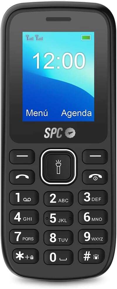 SPC Talk Telefono Movil - Cuerpo Compacto y Ligero - Pantalla Qvga de 1.8 Pulgadas - Dual Sim - Bateria de 800Mah - Radio FM - Linterna y Camara de Fotos - Color Negro