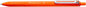 Pentel iZee Boligrafo de Bola Retractil - Punta 0.7mm - Trazo 0.35mm - Clip de Metal - Color Naranja - Cantidad: 12