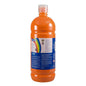Milan Botella de Tempera 1000ml - Tapon Dosificador - Secado Rapido - Mezclable - Color Naranja