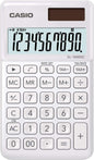 Casio SL-1000SC Calculadora de Bolsillo - Pantalla Extragrande de 10 Digitos - Alimentacion Solar y Pilas - Color Blanco