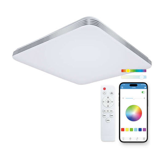 Ksix Twilight Smartled Plafon Cuadrado RGBIC - Control por APP - 72W - 47.5cm