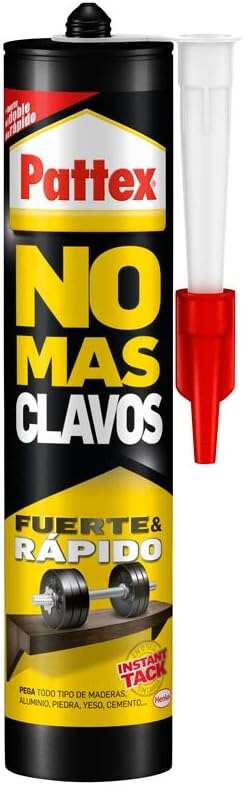 Pattex No Mas Clavos Cartucho 370gr - Adhesivo de Montaje Extra-Fuerte - Elimina la Necesidad de Clavos y Tornillos - Ideal para Trabajos de Bricolaje y Reparacion