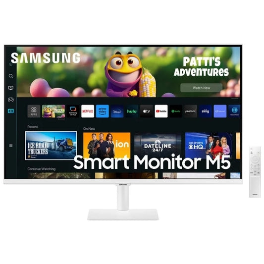 Samsung Smart Monitor M5 LED 27" FullHD 1080p HDR10 WiFi, Bluetooth - Respuesta 4ms - Mando a Distancia - Altavoces Incorporados - 16:9 - USB, HDMI - VESA 100x100mm