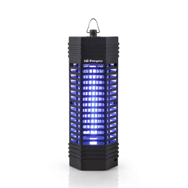 Orbegozo MQ 3006 Mata Insectos Ecologico - Luz Ultravioleta Atrae Mosquitos - sin Emision de Agentes Contaminantes - Rejilla Protectora - Facil de Usar - Encendido Electronico - Anilla para Colgar