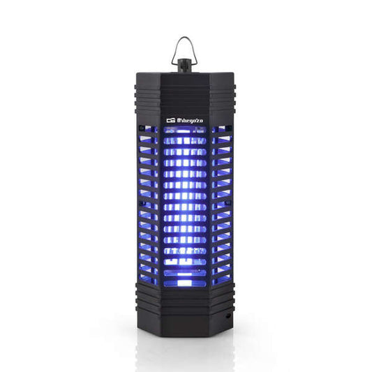 Orbegozo MQ 3006 Mata Insectos Ecologico - Luz Ultravioleta Atrae Mosquitos - sin Emision de Agentes Contaminantes - Rejilla Protectora - Facil de Usar - Encendido Electronico - Anilla para Colgar